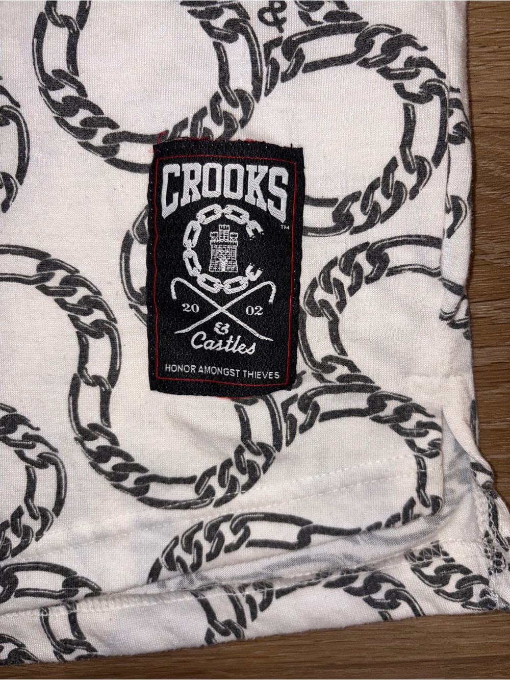 Crooks & Castles Chain Print Tank Top Men’s XL White Black Streetwear Used - Picture 2 of 9